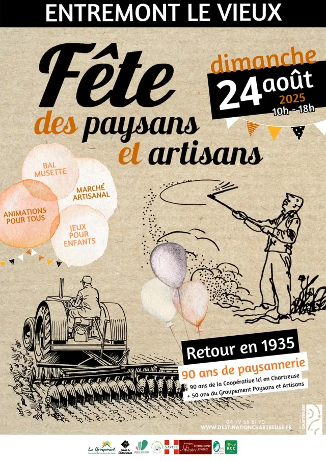Affiche Fete Paysans Entremont Le Vieux Chartreuse
